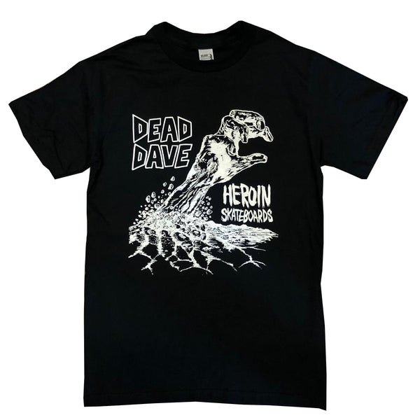 Slugger/Heroin Skateboards DEAD DAVE IS PRO!!! T-Shirt - Black