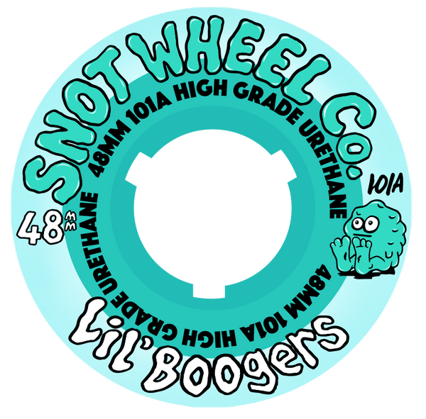 Snot Wheel Co Lil Boogers 48mm 101A Skateboard Wheels - Teal