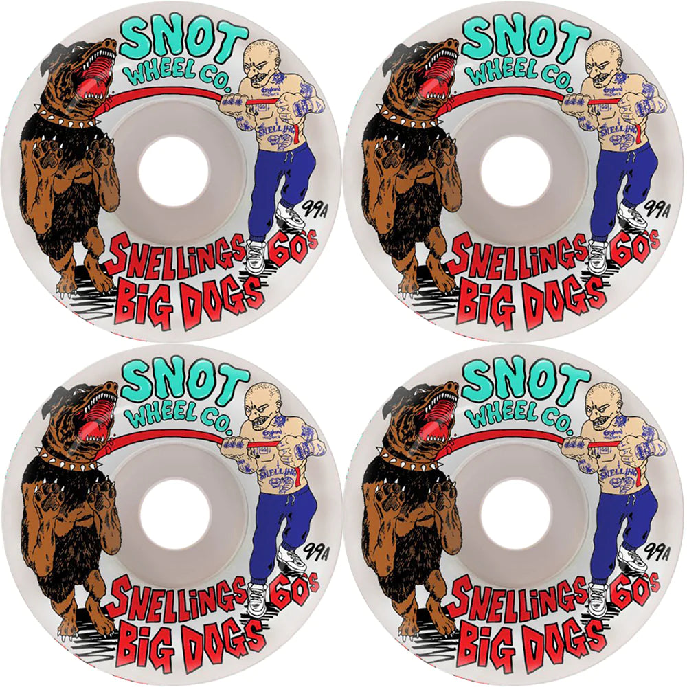 Snot Wheel Co Snelling Big Dawgs 60MM 99A - White
