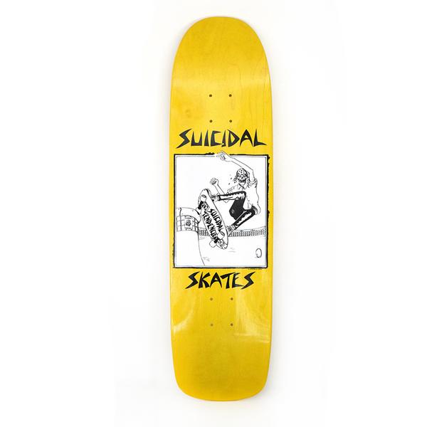 Suicidal Skates Pool Skater Skateboard Deck Yellow Stain - 8.5 x 32.075