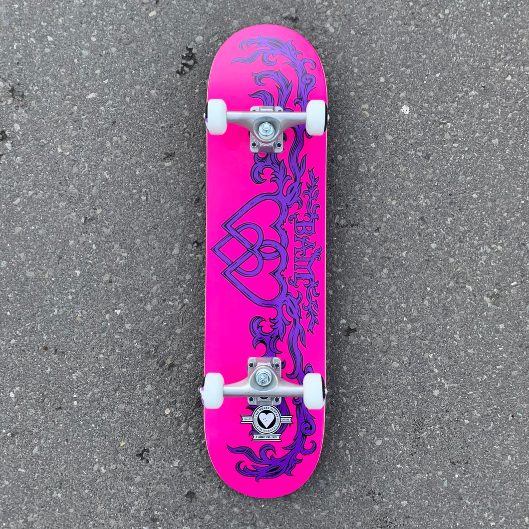 The Heart Supply Skateboards Bam Bamily Pink/Purple Complete Skateboard - 7.75