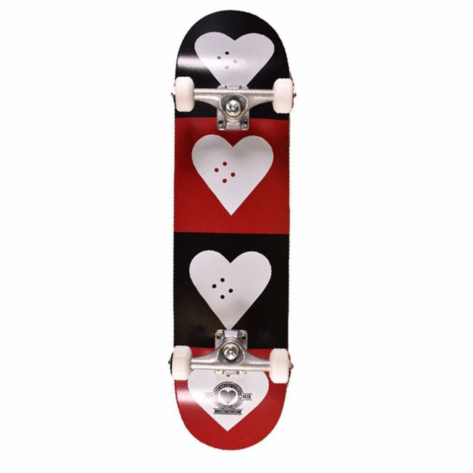 The Heart Supply Skateboards Quad Logo Black/Red Complete Skateboard - 7.75