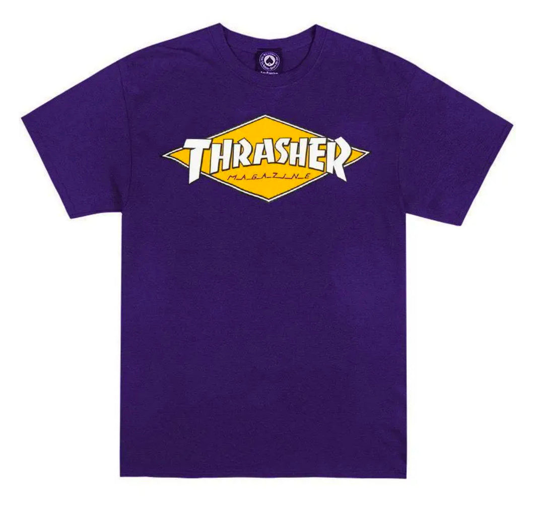 Thrasher Magazine Diamond Logo T- Shirt - Purple