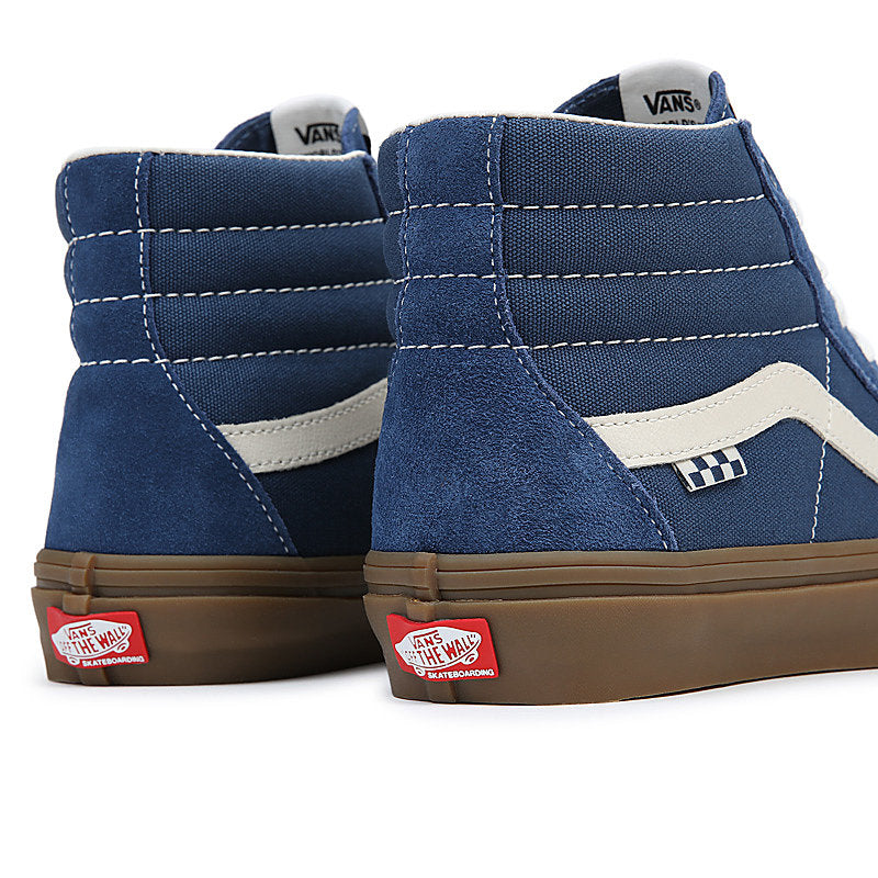 Vans Skate Sk8 Hi Skate Shoes Denim Blue/Gum – Slugger Skate Store