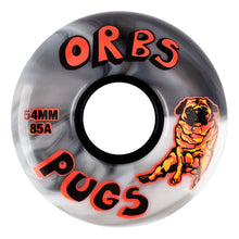 Welcome Skateboards Orbs Pugs - 85A Soft Black/White Split Skateboard Wheels - 54mm