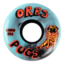 Welcome Skateboards Orbs Pugs - 85A Soft Blue/Blue Split Skateboard Wheels - 54mm