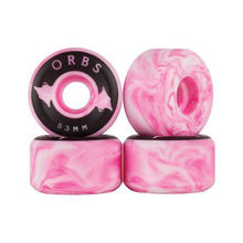 Welcome Skateboards Orbs Specters Swirls Pink/White Skateboard Wheels 53mm
