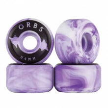 Welcome Skateboards Orbs Specters Swirls Purple/White Skateboard Wheels 54mm