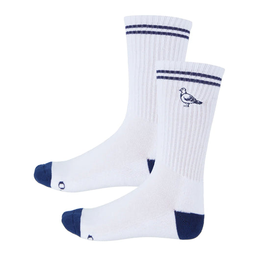 Anti Hero Basic Pigeon Emb Socks - White