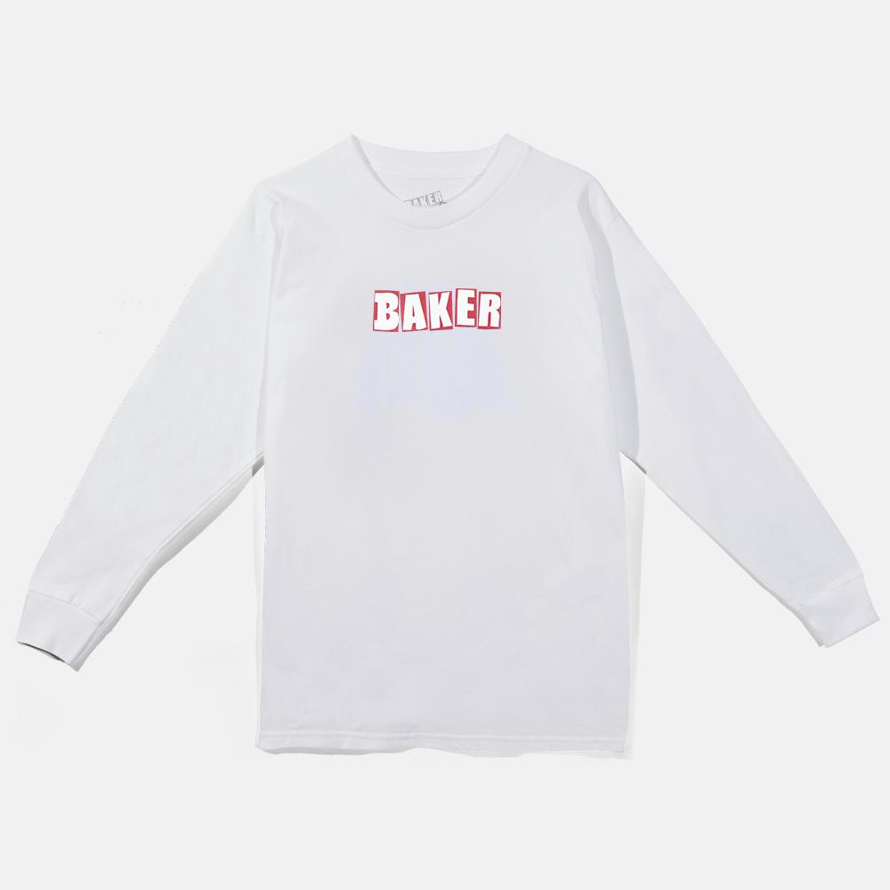 Baker Brand Logo Long Sleeve White/Red