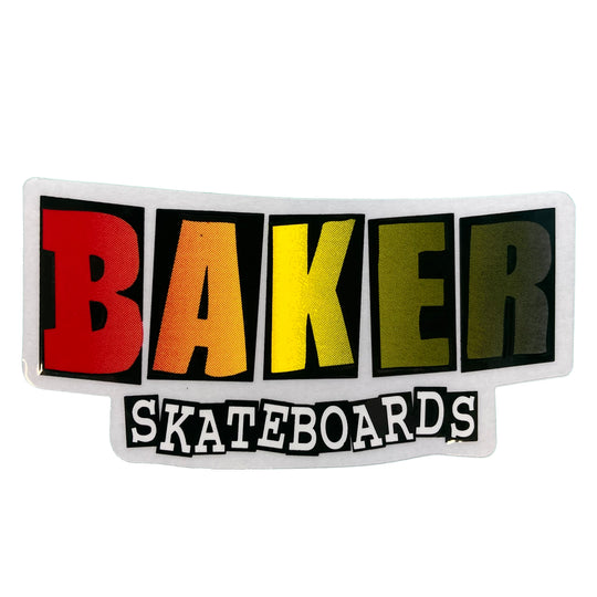 Baker Skateboards - Brand Logo Gradient Sticker - Red-Yellow