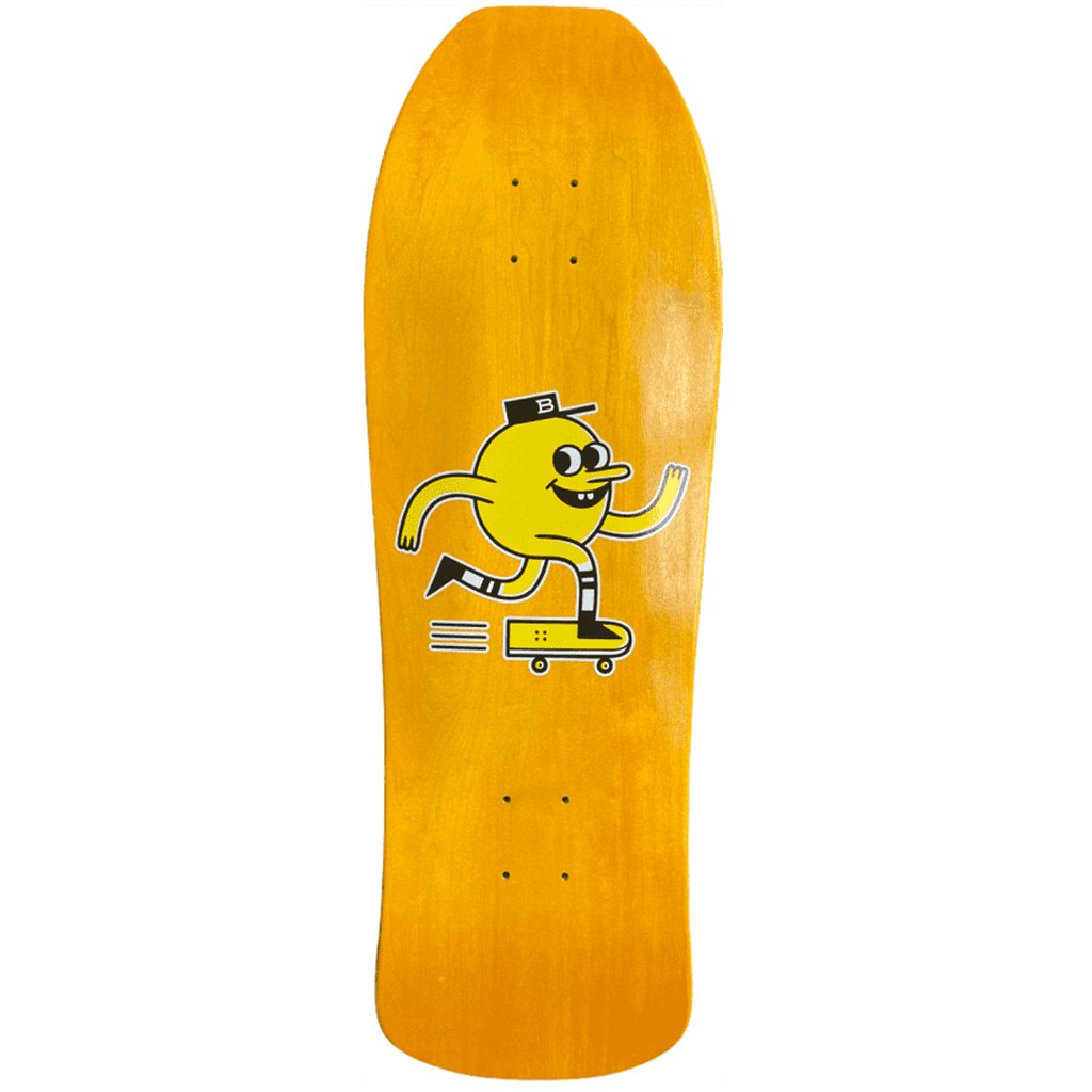 Blast Skates Classic Mascot Logo Shaped Skateboard Deck Yellow Stain - 10.0