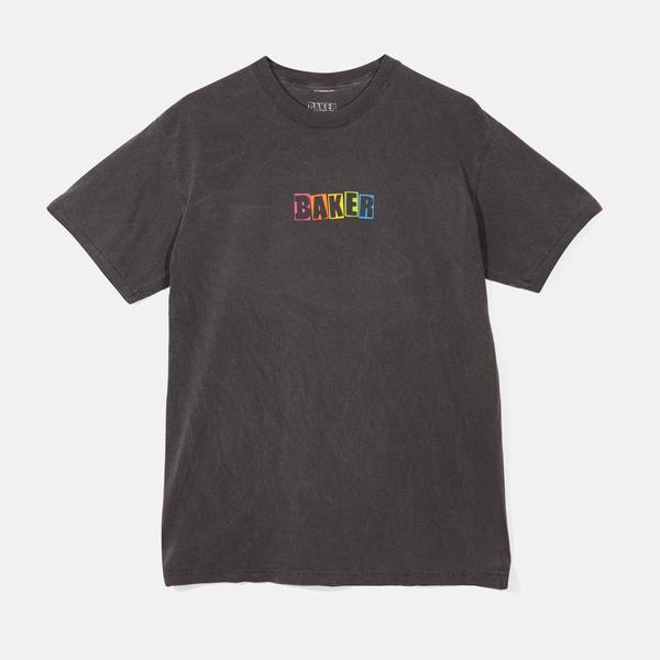 Baker Skateboards Rainbow Logo T Shirt - Grey