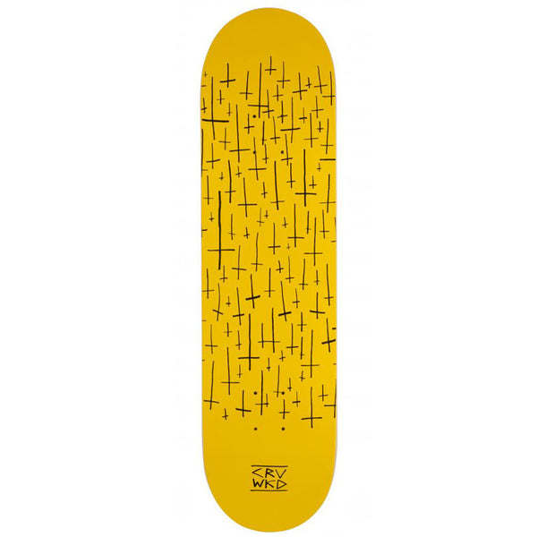 Carve Wicked Team Skateboard Deck Yellow - 8.00