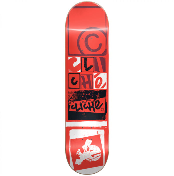 Cliche Skateboards Letter Press Skateboard Deck - 8.25