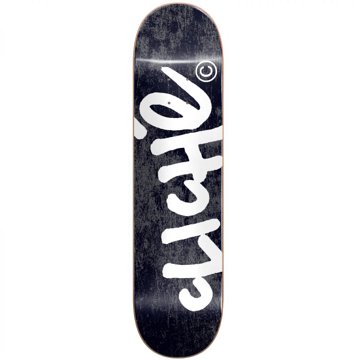 Cliche Skateboards Black Handwritten Skateboard Deck - 8.00