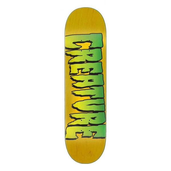Creature Stump Logo Yellow Skateboard Deck - 8.00