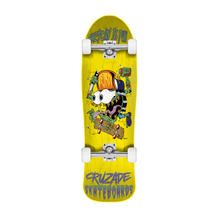Cruzade Skateboards Sketchy Is Fun Yellow Complete Skateboard - 9.00 Pool Shape