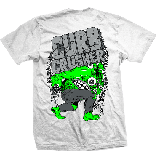 Heroin Skateboards Curb Crusher King T-Shirt - Heather Grey