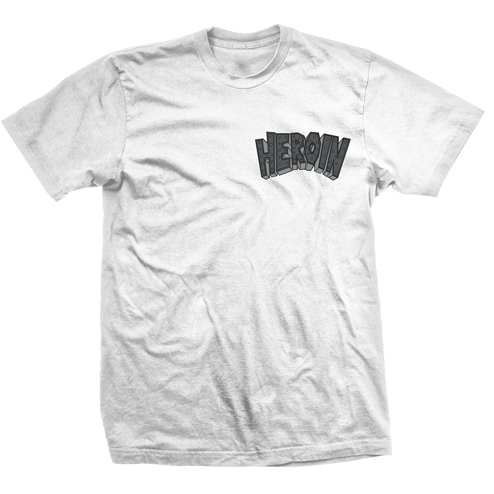 Heroin Skateboards Curb Crusher King T-Shirt - Heather Grey