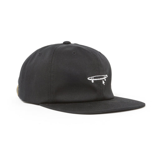 Crailtap Logo 6 Panel Strapback Cap - Black