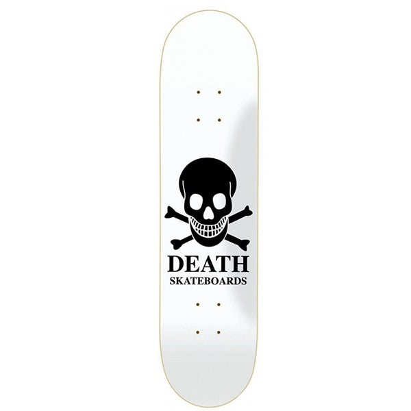 Death Skateboards OG Skull Skateboard Deck - White/Black - 8.1
