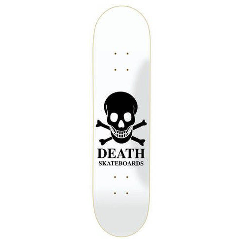 Death Skateboards OG Skull Skateboard Deck - White/Black - 8.25