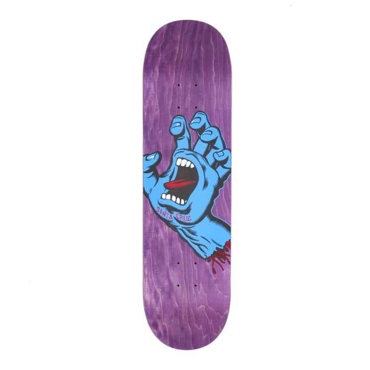 Santa Cruz Screaming Hand Purple Stain Matte Skateboard Deck - 8.375