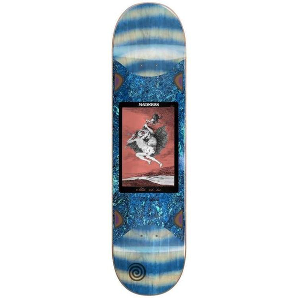 Madness Skateboards Alla Slick Popsicle Blue Swirl Skateboard Deck - 8.625