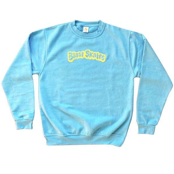 Blast Skates Amanda Pérez Puff Puff Crew Neck Sweatshirt - Baby Blue