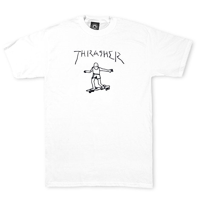 Thrasher Magazine Gonz T-Shirt White/Black – Slugger Skate Store