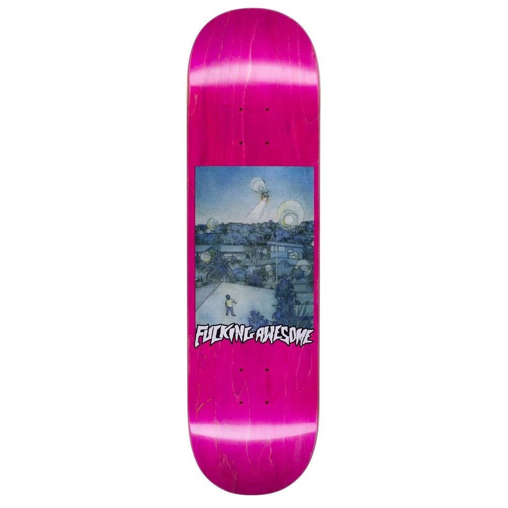 Fucking Awesome Kevin Bradley Helicopter Red Woodstain Skateboard Deck - 8.38