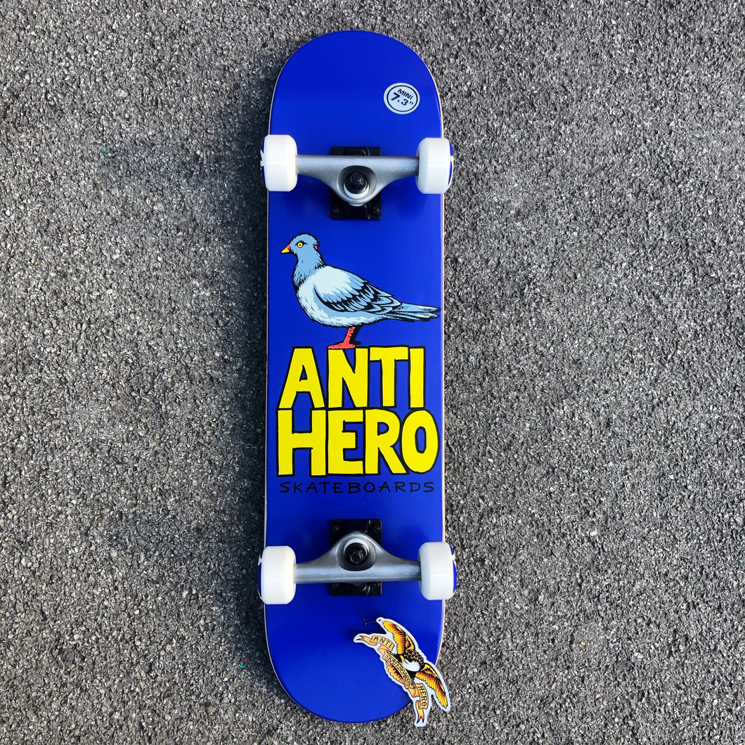 Anti Hero Pigeon Hero Mini Complete Skateboard Purple - 7.3 (mini)