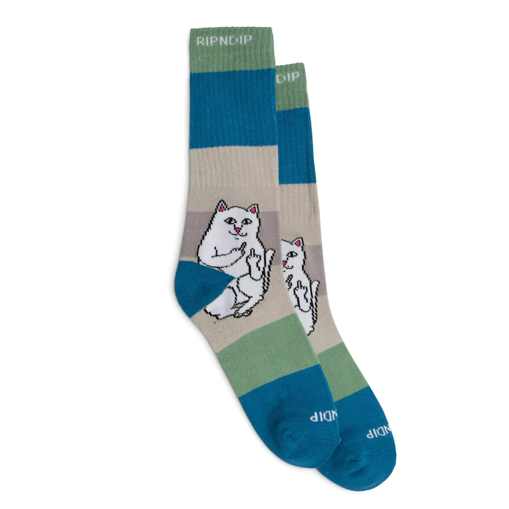 Rip n Dip Lord Nermal Mid City Socks - Pine / Slate