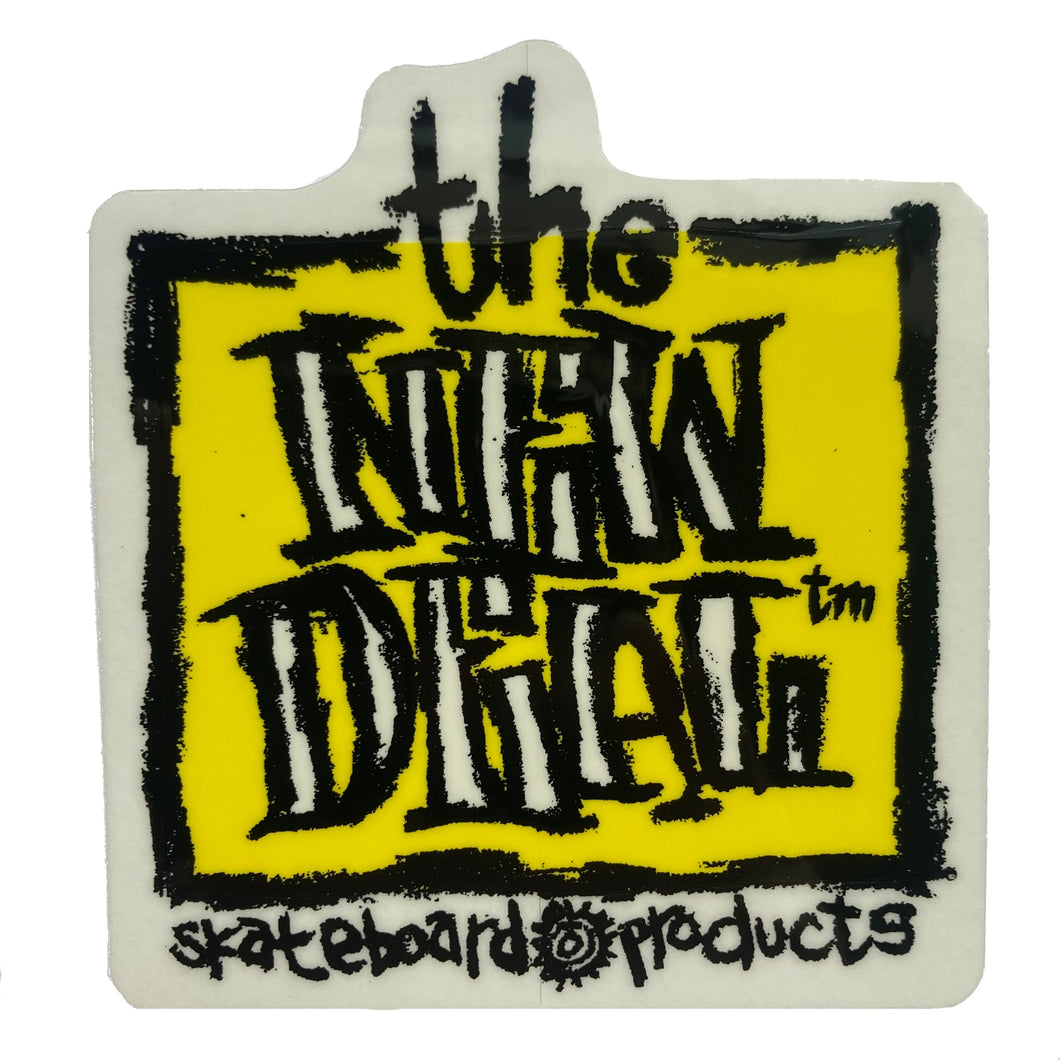 New Deal Skateboards - Napkin Logo Sticker - Yellow