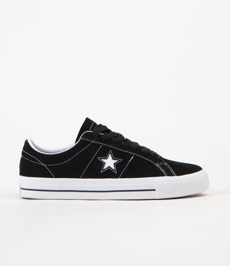 sagsøger Ret Kent Converse One Star Pro Ox Skate Shoes - Black/Black/White – Slugger Skate  Store