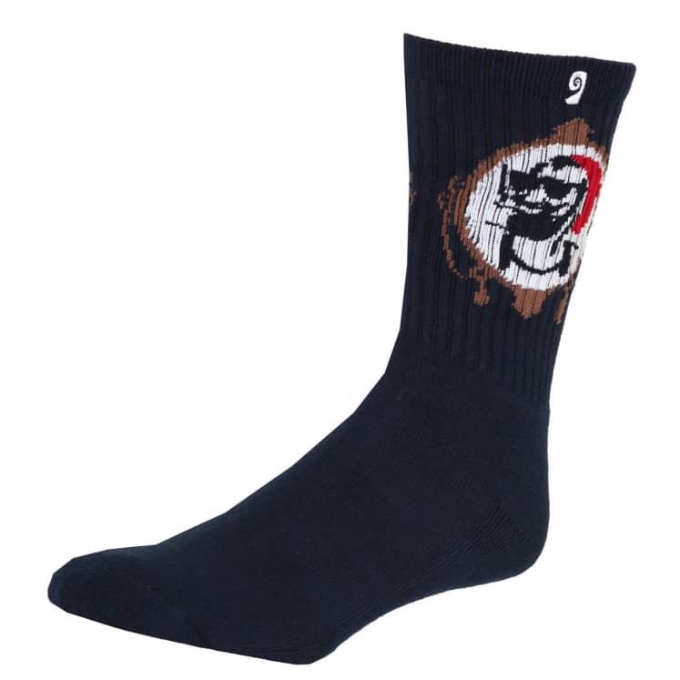 Psockadelic Slow Burn Socks - Navy/White