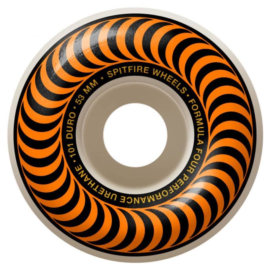 Spitfire Formula Four Orange Swirl Classics 97D Skateboard Wheels - 53mm