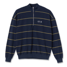 Polar Skate Co Stripe Zip Neck Sweatshirt - Navy