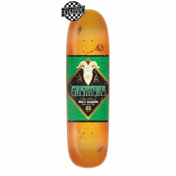 Creature Skateboards Malt Sliquor MD Yellow Everslick Skateboard Deck - 8.65