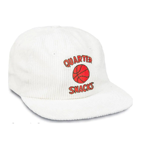 Quartersnacks Ball Is Life 6 Panel Cord Cap - White
