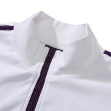 Helas Liga Quarter Zip Sweatshirt - White/Purple