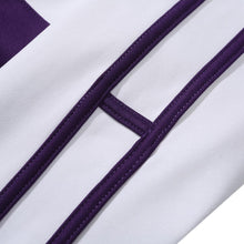 Helas Liga Quarter Zip Sweatshirt - White/Purple