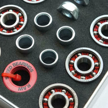 Film Trucks Raw Skateboard Bearings - Raw/Red