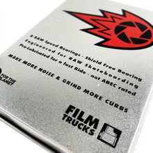 Film Trucks Raw Skateboard Bearings - Raw/Red