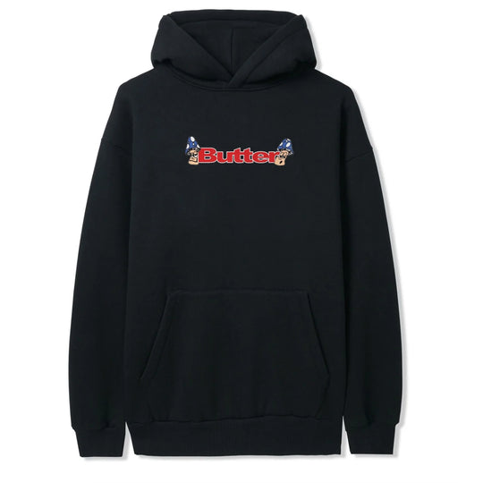 Butter Goods Shrooms Logo Pullover Hood - Black