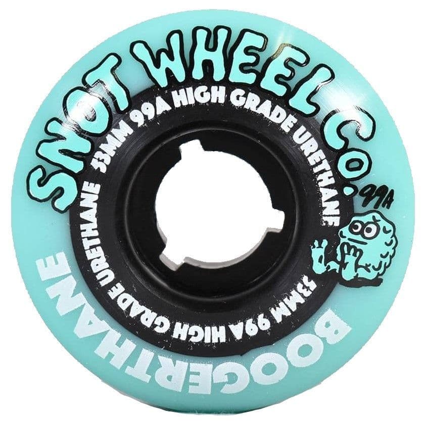 Snot Wheel Co 53mm 99A Team Skateboard Wheels - Teal/Black Core