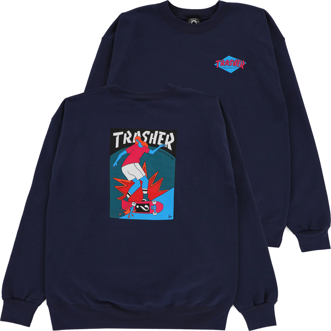 Thrasher crewneck navy hotsell