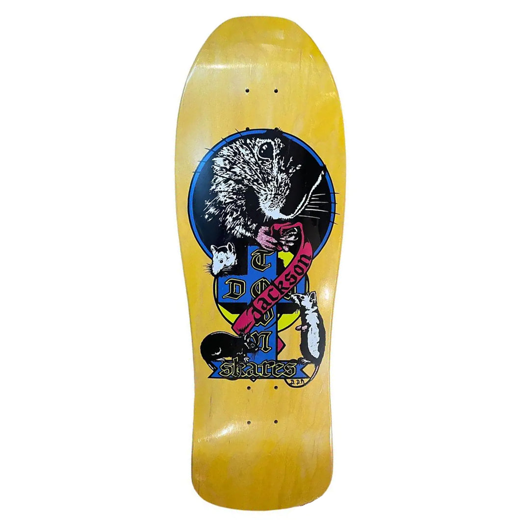 DOGTOWN Skateboards Tim Jackson Reissue Shaped Skateboard Deck - 10.125 (Assorted Stain Colours)