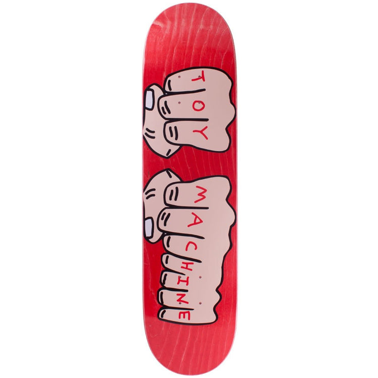 Toy Machine Fists Red Woodgrain Skateboard Deck - 8.25